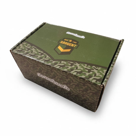 id-paintball Tomahawk Sargent Magfed Paintball Box mit Camouflage-Design für 500 Schuss im Kaliber 68