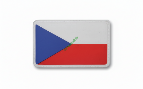 id-paintball 3D Patch mit tschechischer Flagge aus robustem Gummi mit Klettrückseite für taktische Ausrüstung