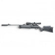 id-paintball Umarex 850 M2 CO2-Luftgewehr mit Zielfernrohr, Schalldämpfer und schwarzem Fiber-Kunststoffschaft