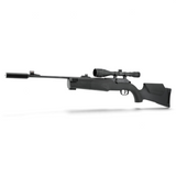 id-paintball Umarex 850 M2 Target Kit CO2-Luftgewehr mit schwarzem Kunststoffschaft, Zielfernrohr und Schalldämpfer.