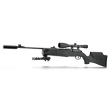 id-paintball Umarex 850 M2 XT CO2-Luftgewehr in Schwarz mit Zielfernrohr, Schalldämpfer und Zweibein