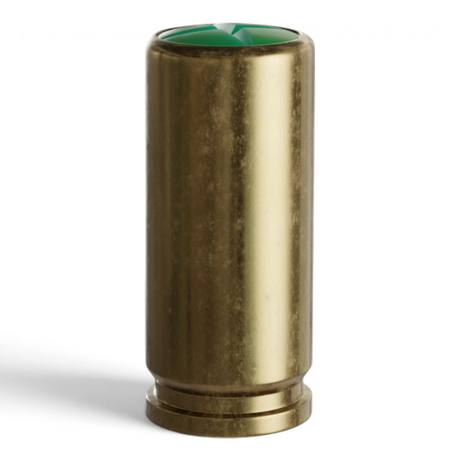 id-paintball Umarex 8mm P.A.K. Platzpatrone mit Messinghülse und grüner Verschlusskappe für Schreckschusspistolen