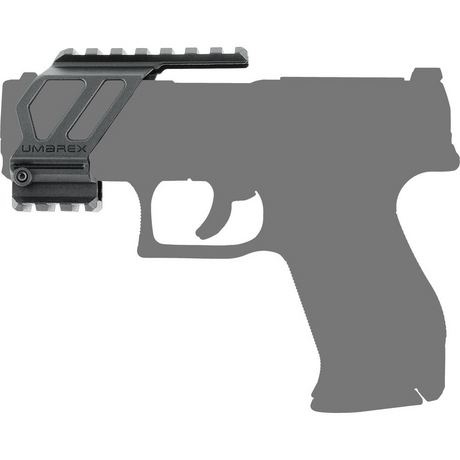 id-paintball Umarex Universal Brückenmontage aus schwarzem Polymer für Picatinny-Schienen an Kurzwaffen