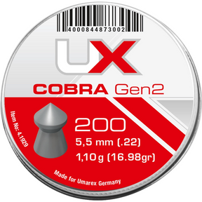 id-paintball Umarex Cobra Gen2 Spitzkopf Diabolos 5,5mm in einer Metalldose mit 200 Schuss für Luftdruckwaffen