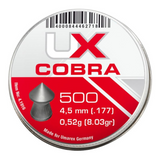 id-paintball Umarex Cobra Spitzkopf Diabolos 4,5 mm Munition in einer Dose mit 500 Stück für Luftgewehre