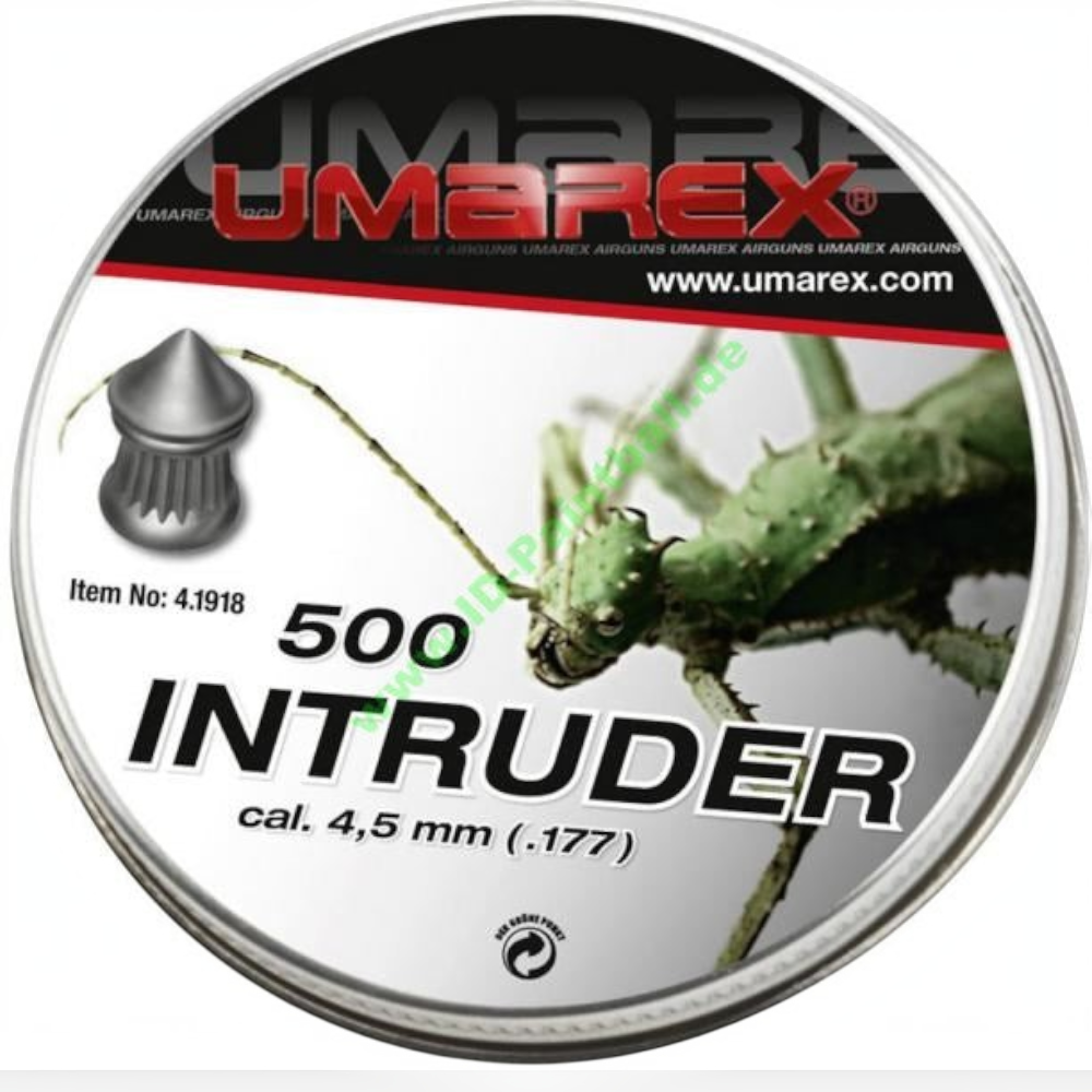 id-paintball Umarex Intruder Spitzkopf Diabolos 4,5mm in der 500er Dose für Luftgewehre