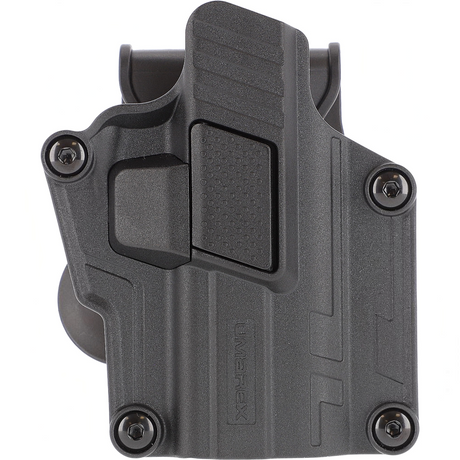 id-paintball Umarex MultiFit Polymer Paddle Holster in Schwarz mit einstellbarem Release-Button und Ziehwinkel