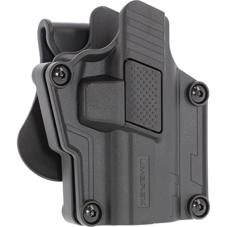 id-paintball Umarex MultiFit Polymer Paddle Holster in Schwarz mit einstellbarem Release-Button und Ziehwinkel