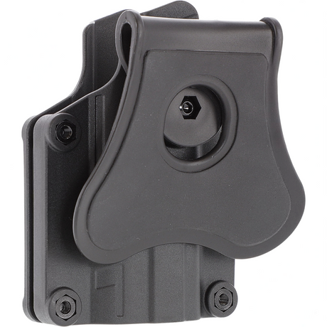 id-paintball Umarex MultiFit Polymer Paddle Holster in Schwarz mit einstellbarem Ziehwinkel und Release-Button