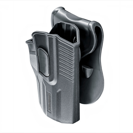 id-paintball Umarex Paddle Schnellzieh-Holster aus schwarzem Polymer für Walther PPQ und P99 mit Zeigefingersicherung