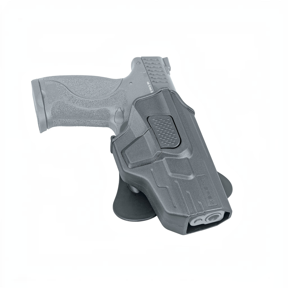 id-paintball Umarex Paddle Schnellzieh-Holster aus schwarzem Polymer für Smith & Wesson M&P9 Pistole