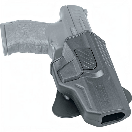 id-paintball Umarex Paddle Schnellzieh-Holster aus schwarzem Polymer für Walther PPQ und P99 mit Zeigefingersicherung