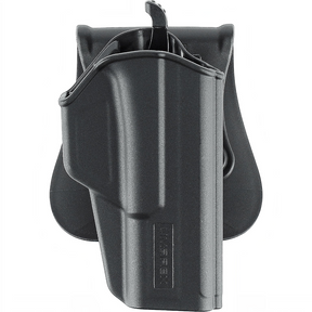 id-paintball Umarex Polymer Paddle Holster Mod. 2 in Schwarz für Glock 17 und 19 mit Daumen-Entriegelungshebel