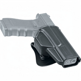 id-paintball Umarex Polymer Paddle Holster in Schwarz für Glock Pistolen mit Daumen-Entriegelungshebel