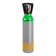 id-paintball Umarex 6 Liter Pressluftflasche mit 300 Bar Druck, grau-grünes Metallgehäuse mit gelbem Schutznetz