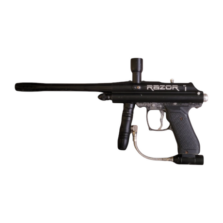 id-paintball gebrauchter Umarex Razor Paintball Markierer in Schwarz mit Spyder-Laufgewinde und Metallkomponenten