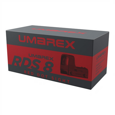 id-paintball Umarex RDS 8 Leuchtpunktvisier in der Originalverpackung mit rotem Punkt und 8 MOA