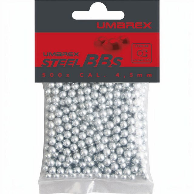 id-paintball Umarex Stahl-BBs 4,5 mm im 500er Polybeutel für Luftgewehre