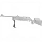id-paintball Umarex UX TBP 1 Zweibein montiert an einem Gewehr als stabiler Frontgriff und ausklappbare Stütze