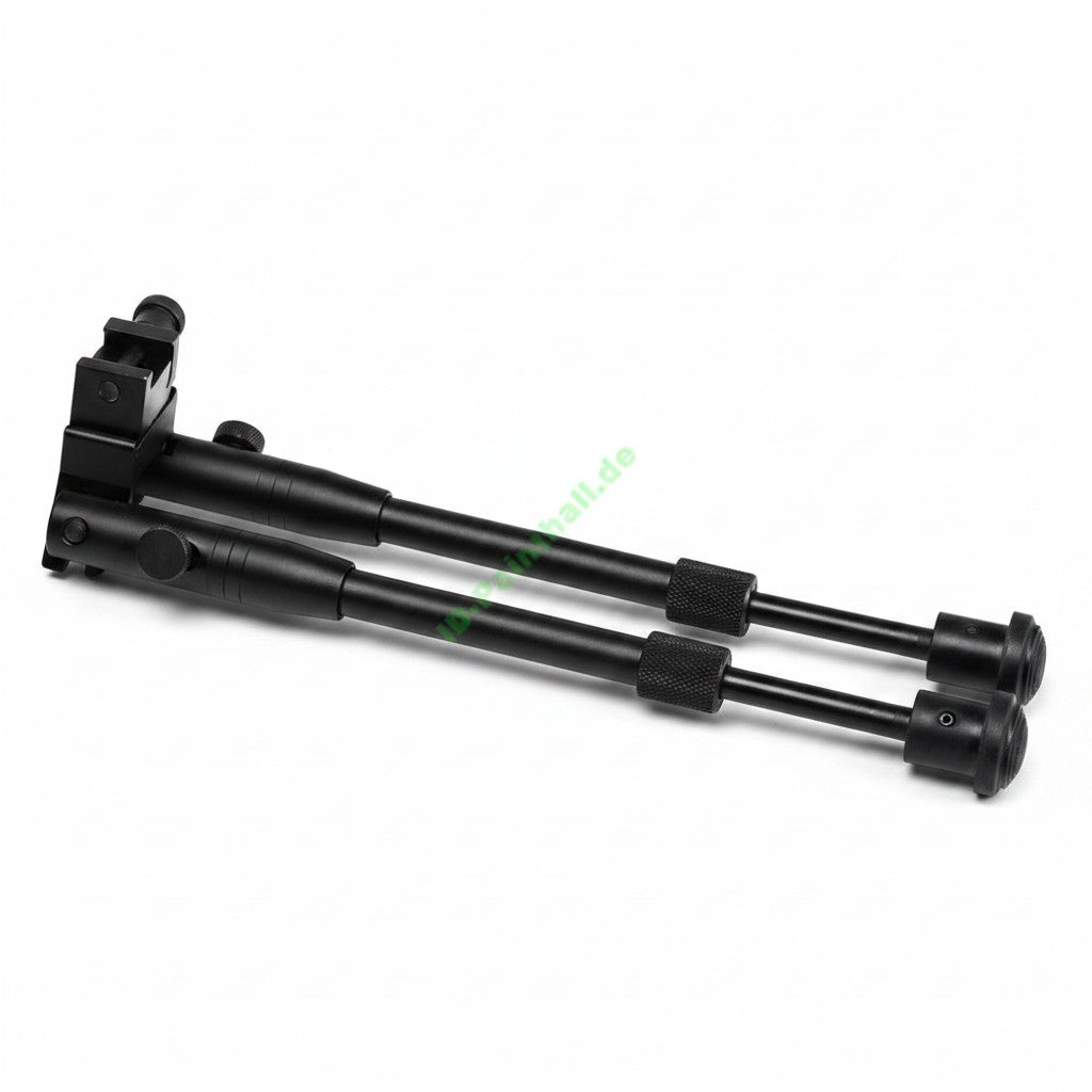 id-paintball Universal Bipod Zweibein in Schwarz, längenverstellbar für Picatinny-Schienen und Laufmontage