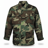 id-paintball US Uniform Feldjacke aus strapazierfähigem Woodland Ripstop-Baumwollstoff mit Brusttaschen