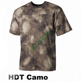 id-paintball US T-Shirt in HDT Camo aus robuster Baumwolle mit verstärktem Rundhalsausschnitt für Outdoor-Einsätze