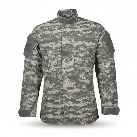 id-paintball US Uniform Feldjacke in ACU Camo aus strapazierfähigem Ripstop-Baumwollgewebe mit Stehkragen