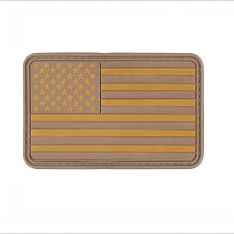 id-paintball USA 3D Rubber-Patch in Beige mit Klettverschluss für taktische Ausrüstung