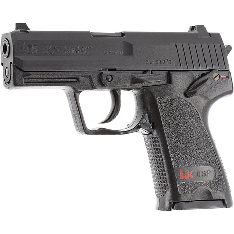 id-paintball Heckler & Koch USP Compact Airsoft Pistole in Schwarz mit Federdruck und Metalllauf