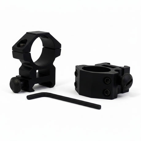 id-paintball UTG Montageringe aus schwarzem Metall für 1 Zoll Zielfernrohre auf 22 mm Schienen mit Inbusschlüssel