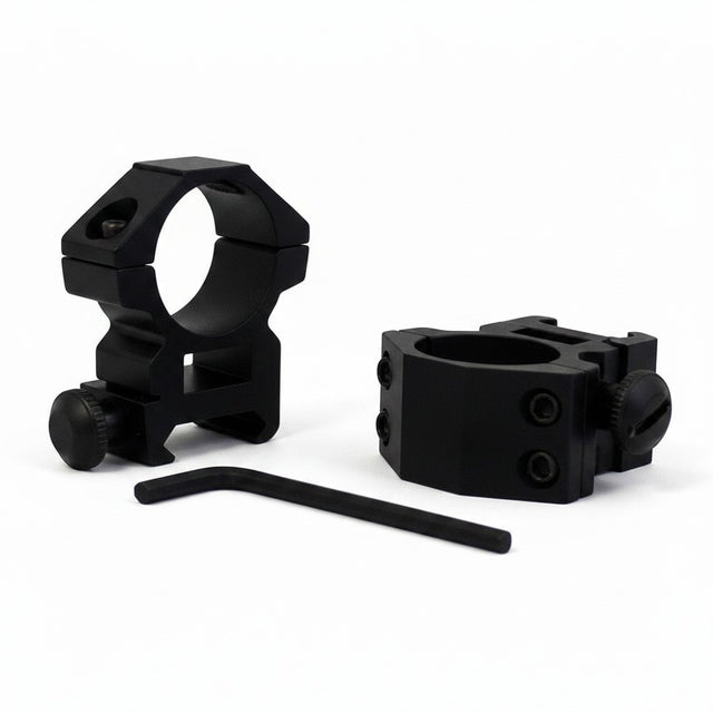 id-paintball UTG Montageringe aus schwarzem Metall für 1 Zoll Zielfernrohre auf 22 mm Schienen mit Inbusschlüssel