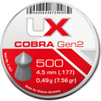 id-paintball UX Cobra Gen2 Spitzkopf-Diabolos 4,5 mm in der 500er Dose für Luftgewehre