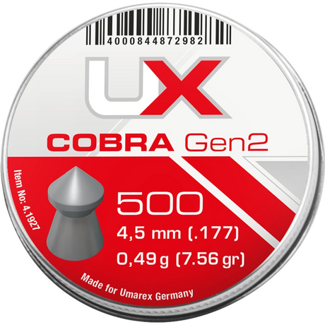 id-paintball UX Cobra Gen2 Spitzkopf-Diabolos 4,5 mm in der 500er Dose für Luftgewehre