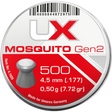 id-paintball UX Mosquito Gen2 Diabolos Dose mit 500 Flachkopf-Geschossen im Kaliber 4,5 mm für Luftgewehre
