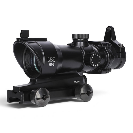 id-paintball UX Nano Point 4 Leuchtpunktvisier aus schwarzem Metall mit 30mm Objektiv für Picatinny-Schienen