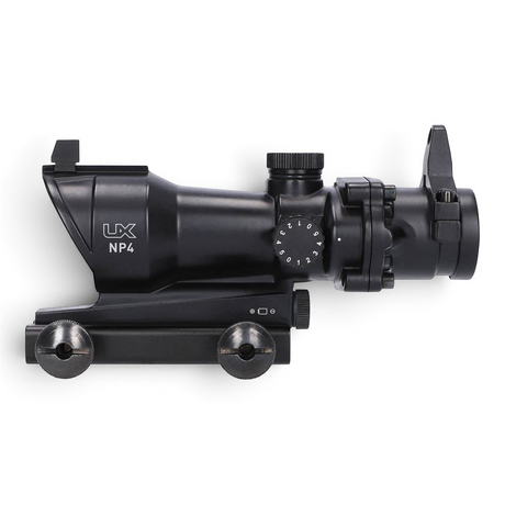 id-paintball UX Nano Point 4 Leuchtpunktvisier aus Metall mit Picatinny-Montage und einstellbarer Helligkeit