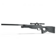id-paintball UX Patrol Luftgewehr mit schwarzem Polymer-Lochschaft, Knicklauf und montiertem 3-7x20 Zielfernrohr.