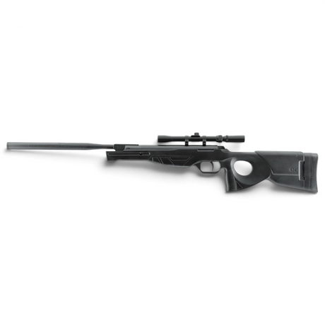 id-paintball UX Patrol Luftgewehr mit schwarzem Polymer-Lochschaft und montiertem 3-7x20 Zielfernrohr