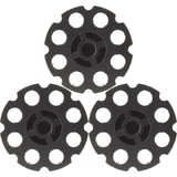 Drei schwarze 8-Schuss-Trommelmagazine für die id-paintball UX SPA Expert CO2-Pistole im Kaliber 4,5 mm Diabolo.