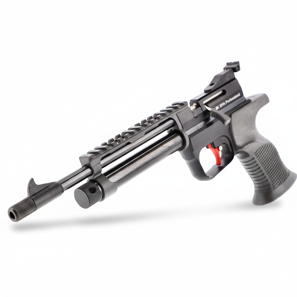 id-paintball UX SPA Professional CO2-Luftpistole in Schwarz mit Picatinny-Schiene und ergonomischem Griff