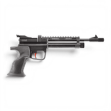 id-paintball UX SPA Professional CO2-Luftpistole 4,5 mm mit schwarzem Griff, Picatinny-Schiene und rotem Abzug