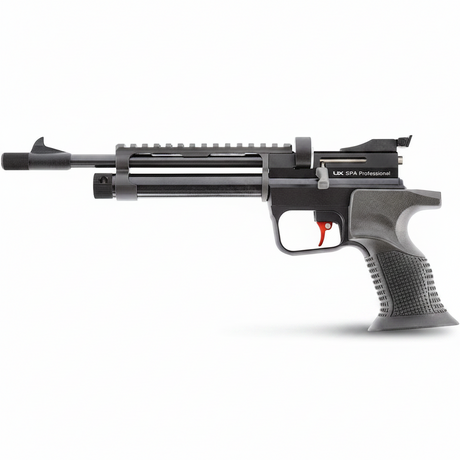 id-paintball UX SPA Professional CO2-Luftpistole im Kaliber 5,5 mm mit ergonomischem Griff und Picatinny-Schiene