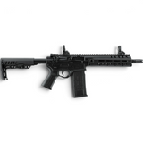 id-paintball UX Strike Force CO2-Sportgewehr in Schwarz mit AR-Design, Picatinny-Schiene und verstellbarem Schubschaft.