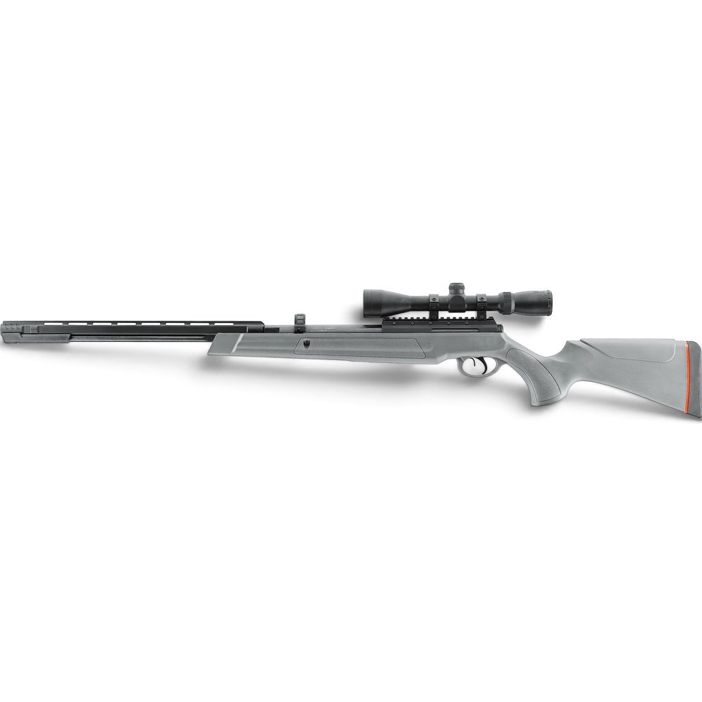id-paintball UX Synergis Elite Luftgewehr mit grauem Polymerschaft, Unterhebelspanner und montiertem 3-9x40 Zielfernrohr
