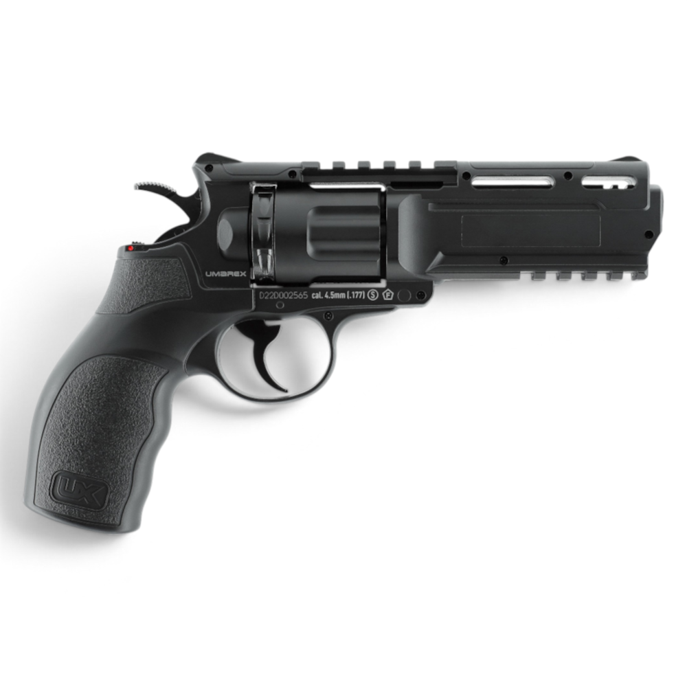 id-paintball Umarex UX Tornado CO2-Revolver in Schwarz mit 10-Schuss-Trommel und Picatinny-Schienen