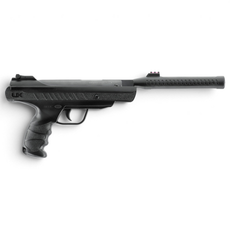 id-paintball UX Trevox Knicklauf-Luftpistole in Schwarz mit Gaskolben-System und Silence Air Schalldämpfer