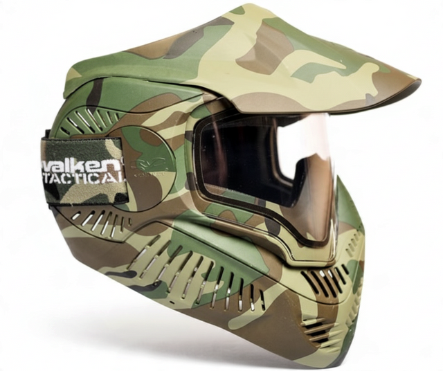 id-paintball Valken MI-7 Woodland Thermal Paintball-Maske mit Tarnmuster und beschlagfreiem Thermalglas