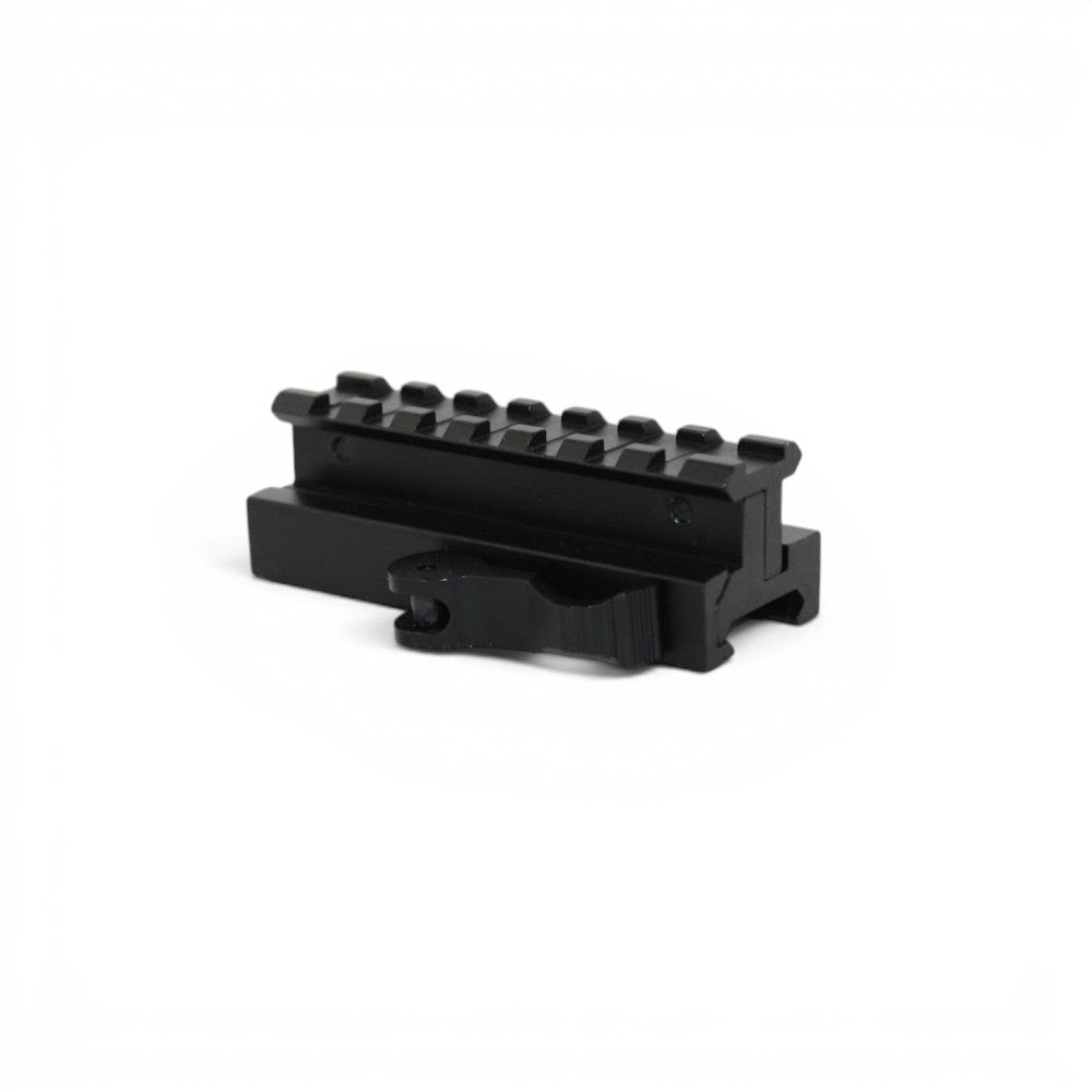 id-paintball verstellbarer 80mm Riser aus schwarzem Aluminium für 20mm Picatinny-Schienen zur Zielfernrohr-Erhöhung