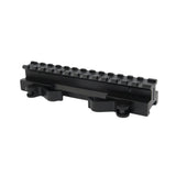 id-paintball verstellbarer 140mm Riser aus schwarzem Aluminium für 20mm Weaver- und Picatinny-Schienen