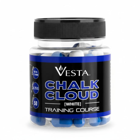 id-paintball Vesta Chalk Cloud Kreidebälle im Kaliber .50 in einer transparenten Schraubdose für Training